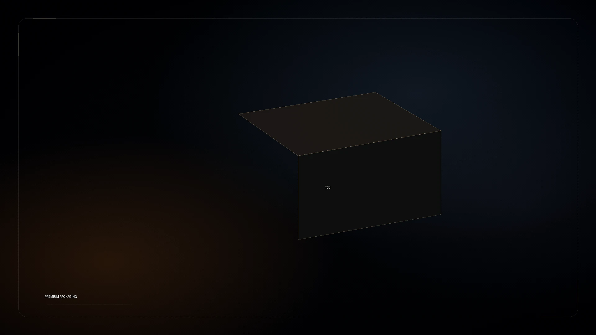 Premium packaging visual experience by T33